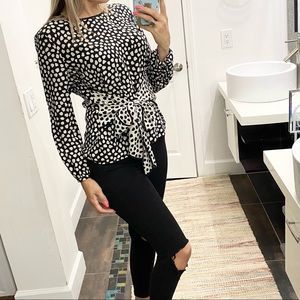 HOST PICK! J.Crew beautiful white & black blouse size 10